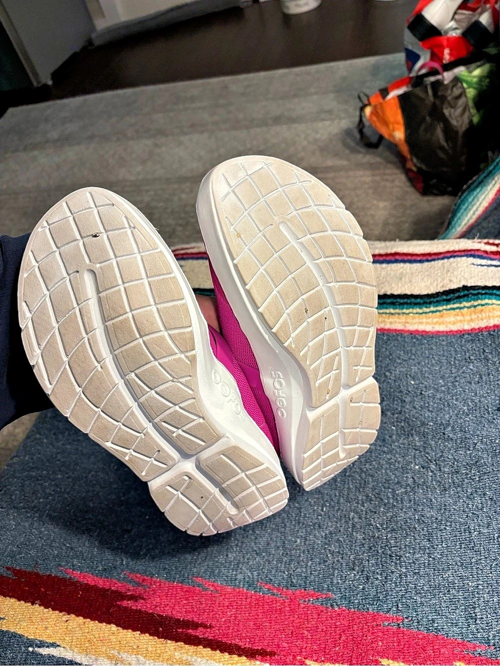 Skechers Go Walk Women's Pink & White Athletic Shoes - Picture 3 of 4